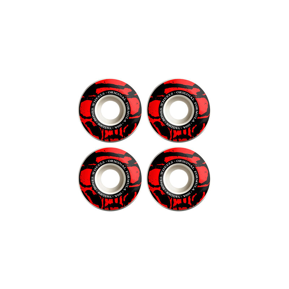 Bones Skateboard Wheels Mummy Skulls 52mm V4 Wide Bones OG Formula 100A