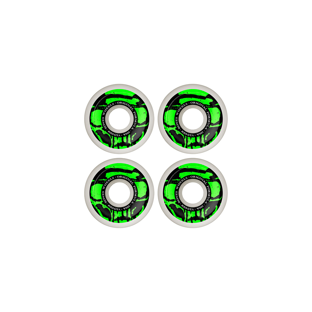 Bones Skateboard Wheels Mummy Skuls 54mm V5 Sidecut Bones OG Formula 100A